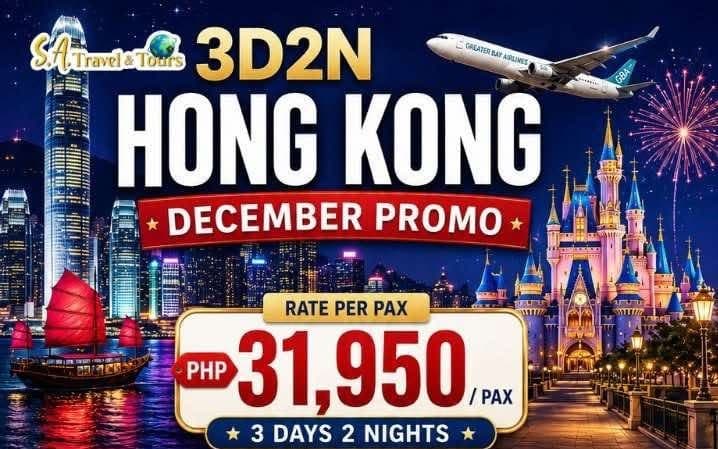 3D2N Hong Kong December Promo