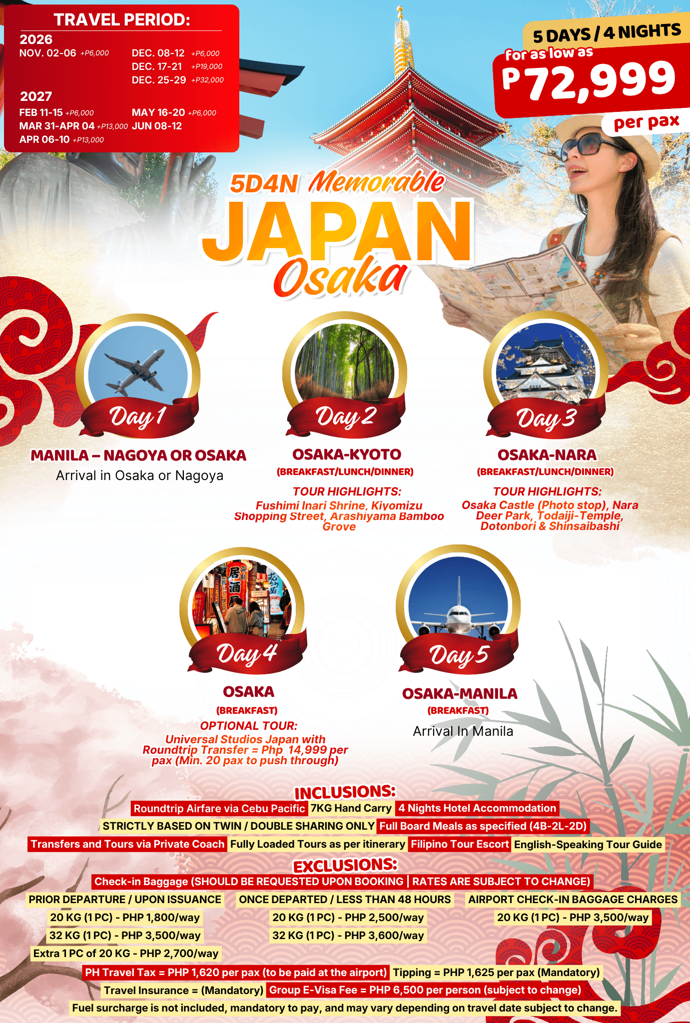 5D4N Memorable Japan Osaka