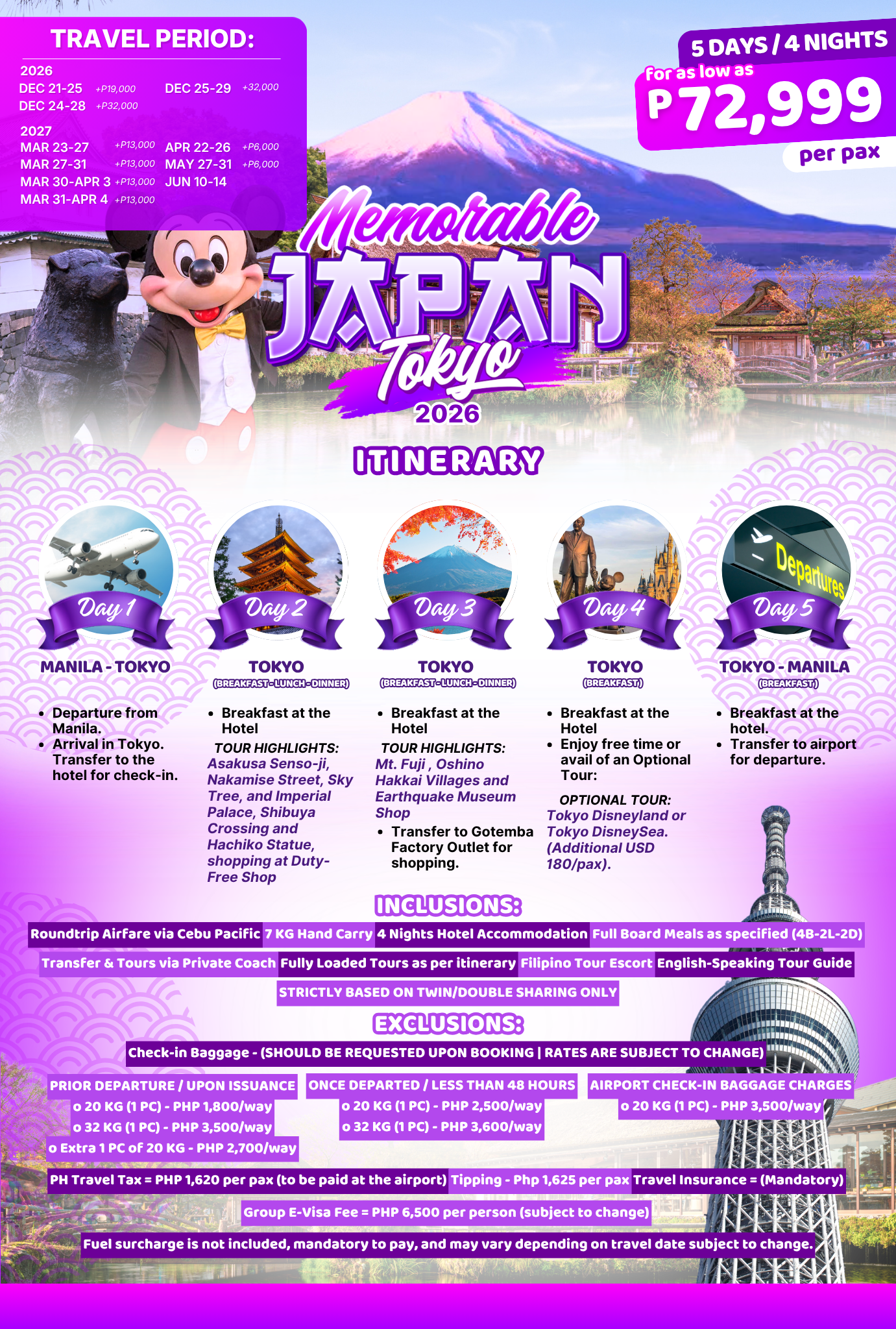 5D4N Memorable Japan Tokyo