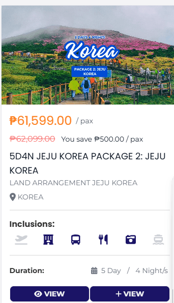 5D4N Jeju Korea Package 2