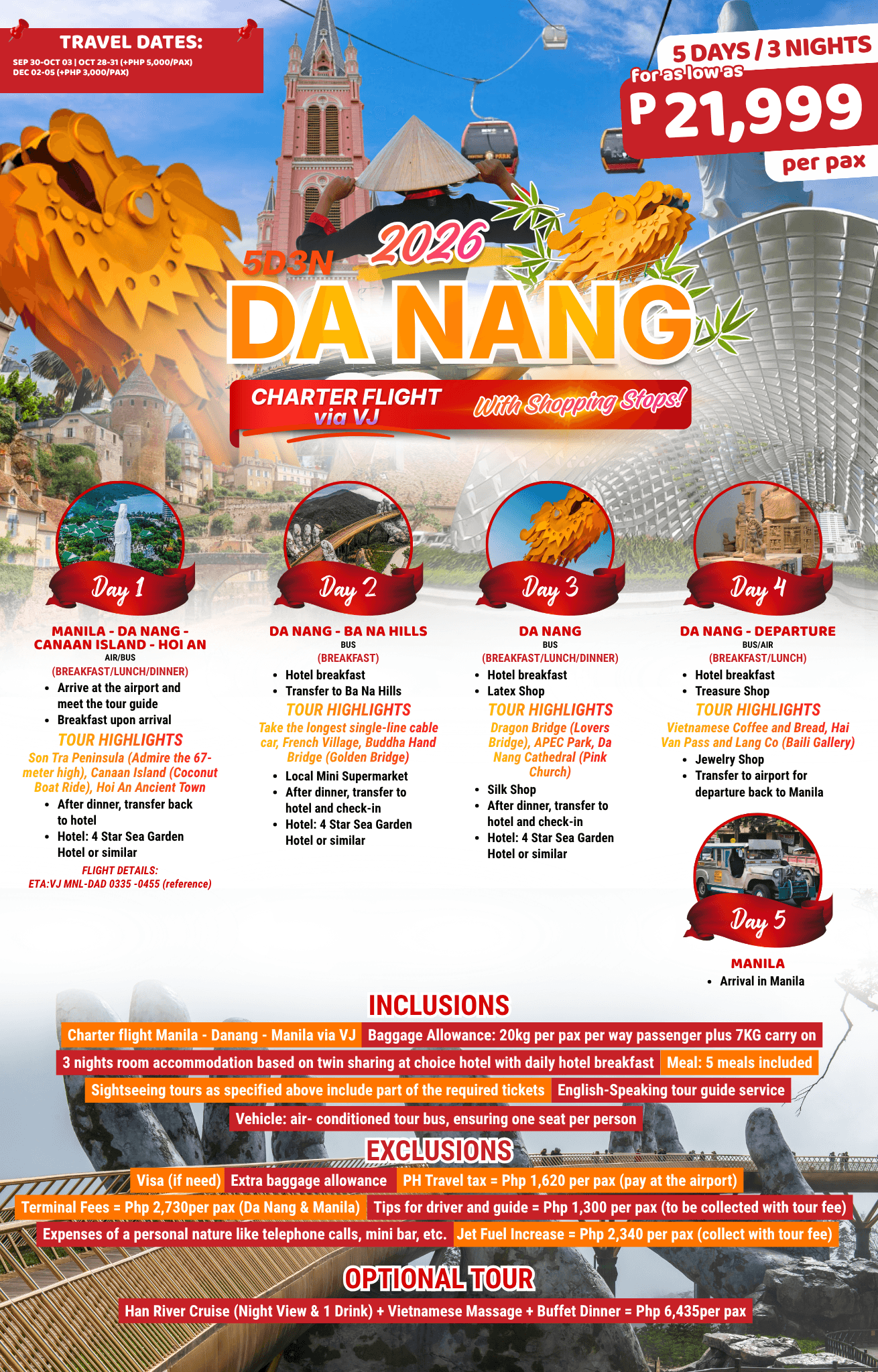 5D3N Da Nang Charter 2026 — Vietjet