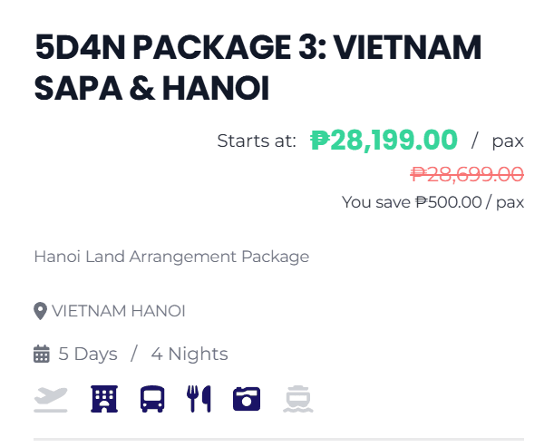 5D4N Package 3: Vietnam Sapa & Hanoi